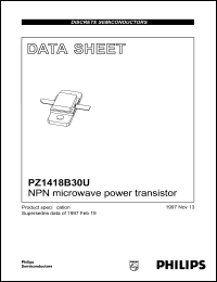 PZ1418B30U datasheet: 40 V, NPN microwave power transistor PZ1418B30U