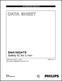 SAA1502ATS datasheet: 4.5 V, safety IC for Li-ion SAA1502ATS