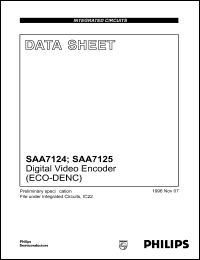 SAA7125WP datasheet: 5 V, digital video encoder SAA7125WP