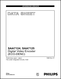 SAA7124HZ datasheet: 5 V, digital video encoder SAA7124HZ