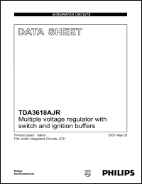 TDA3618AJR datasheet: 18 V, multiple voltage regulator with switch TDA3618AJR