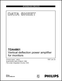 TDA4861 datasheet: 30 V, vertical deflection power amplifier for monitor TDA4861
