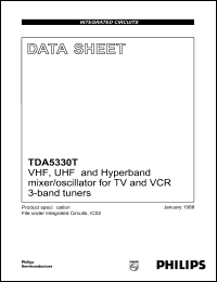 TDA5330T datasheet: 12 V VHF, UHF and hyperband mixer/oscillator for TV and VCR 3-band tuner TDA5330T