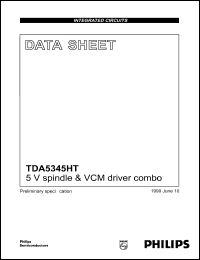 TDA5345HT datasheet: 5 V spindle and VCM driver combo TDA5345HT