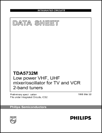 TDA5732M datasheet: Low power VHF, UHF mixer/oscillator for TV and VCR 2-band tuner TDA5732M
