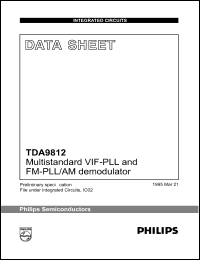 TDA9812T datasheet: 5 V, Multistandard VIF-PLL and FM-PLL/AM demodulator TDA9812T