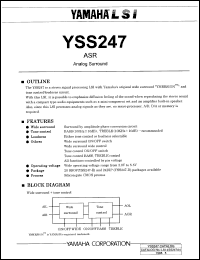 YSS247-D datasheet: 3.0-5.5V; ASR: analog surround YSS247-D