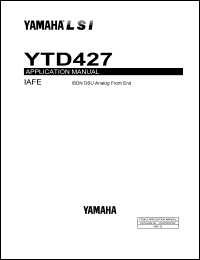 YTD427 datasheet: 5.0V; IAFE: ISDN DSU analog front end YTD427