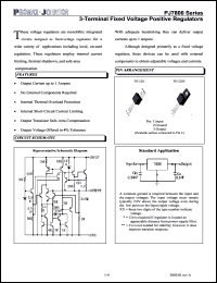 PJ7800CZ datasheet: 35V; 3-terminal fixed voltage positive regulator PJ7800CZ