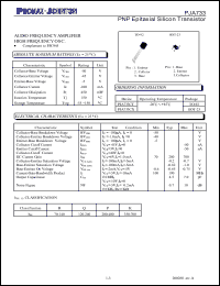 PJA733CT datasheet: 50V; 100mA; PNP epitaxial silicon transistor PJA733CT