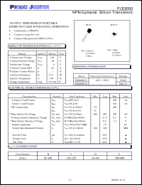 PJE8050CX datasheet: 120V; 0.5A; NPN epitaxial silicon transistor PJE8050CX