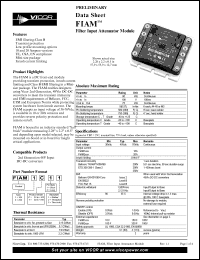 FIAM1C11 datasheet: 750/1000W; 10A; FIAM: filter input attenuator module FIAM1C11