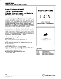 MC74LCX16245DT datasheet: Low-Voltage CMOS 16-Bit Transceiver with 5V-Tolerant Inputs and Outputs (3-State, Non-Inverting) MC74LCX16245DT