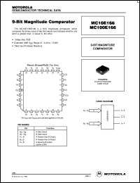 MC100E166FNR2 datasheet: 9-Bit Magnitude Comparator MC100E166FNR2