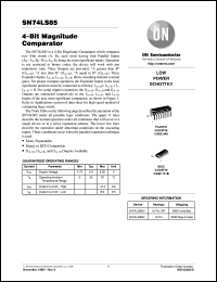 SN74LS85D datasheet:  4-BIT MAGNITUDE COMPARATOR SN74LS85D
