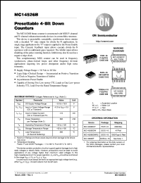 MC14526BDW datasheet: Presettable 4-Bit Down Counters MC14526BDW