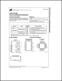 54F182DMQB datasheet: Carry Lookahead Generator 54F182DMQB