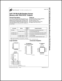 54F189DC datasheet: 64-Bit Random Access Memory with TRI-STATE Outputs 54F189DC
