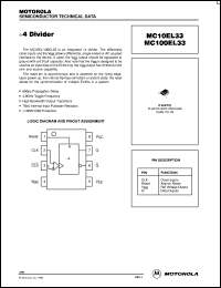 MC100EL33DR2 datasheet: Integrated  4 Divider, Diff Input MC100EL33DR2