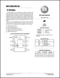 MC100LVEL32D datasheet: ?2 Divider MC100LVEL32D