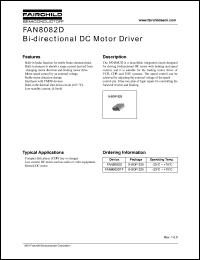 FAN8082D datasheet: Bi-directional DC motor driver FAN8082D