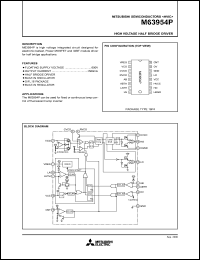 M63954P datasheet: High voltage half bridge driver M63954P