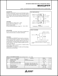 M54532FP datasheet: 4-unit 1.5A darlington transistor array with clamp diode M54532FP