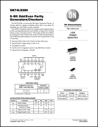 SN74LS280ML1 datasheet: 9-Bit Odd/Even Parity Generators/Checkers SN74LS280ML1