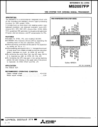 M52057FP datasheet: VHS system VCR chroma signal processor M52057FP