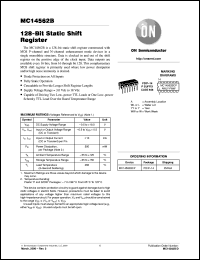 MC14562BCP datasheet: 128-Bit Static Shift Register MC14562BCP