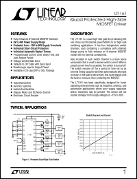 LT1161CN datasheet: Quad protected high-side MOSFET driver LT1161CN