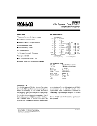 DS1228 datasheet: +5V powered dual RS-232 transmitter/receiver DS1228