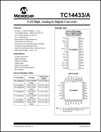 TC14433EPG datasheet: 3-1/2 digit, analog-to-digital converter TC14433EPG