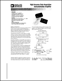 AD522B datasheet: OutputV: 10V; 5mA; high accuracy acquisition instrumentation amlifier AD522B