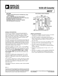 AD573JP datasheet: 0-7V; 800mW; 10-bit A/D converter AD573JP