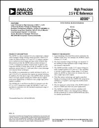 AD580 datasheet: 40V; 350mW; high precision 2.5V IC reference AD580