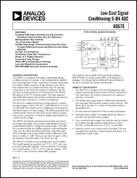 AD670JP datasheet: 0-7.5V; 450mW; low cost signal conditioning 8-bit ADC AD670JP