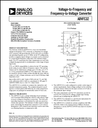 ADVFC32KN datasheet: +7V; voltage-to-frequency and frequency-to-voltage converter ADVFC32KN