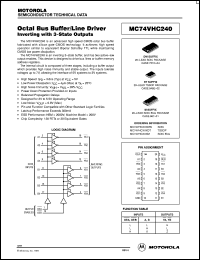 MC74VHC240MEL datasheet: Octal Bus Buffer/Line Driver MC74VHC240MEL