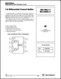 MC100EL11DR2 datasheet: 1:2 Differential Fanout Buffer MC100EL11DR2