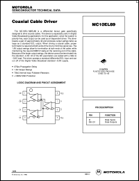 MC10EL89D datasheet: Coaxial Cable Driver MC10EL89D