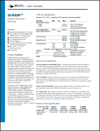 VI-RAM-E1 datasheet: InputV:5-50V; 10A; ripple attenuator module VI-RAM-E1