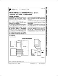 NSAM266SAA/VLJ datasheet: Digital speech processor with serial flash interface NSAM266SAA/VLJ