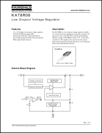 KA78R08 datasheet: Low dropout voltage regulator, 1A, 8V output KA78R08