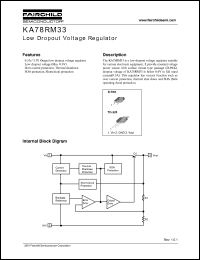 KA78RM33D datasheet: Low dropout voltage regulator, 0.5A, 3.3V KA78RM33D
