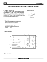 NJU39612E2 datasheet: Microstepping motor controller with DAC NJU39612E2
