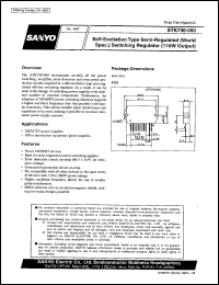 STK730-090 datasheet: Self-excitation type semi-regulated (word spec.) switching regulator (280W output), 500V STK730-090