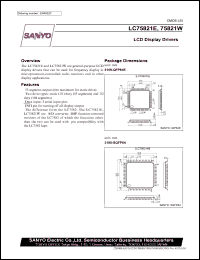 LC75821E datasheet: LCD driver LC75821E