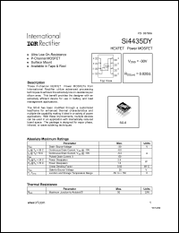 Si4435DY datasheet: P-channel power MOSFET, 30V, 8A Si4435DY