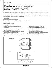 BA728F datasheet: Dual operational amplifier BA728F